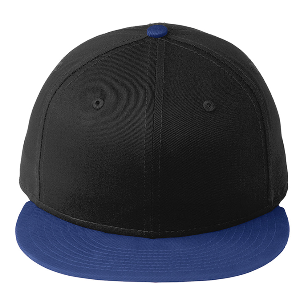 Embroidered Flat Bill Hat - New Era - Flat Bill Snapback Cap