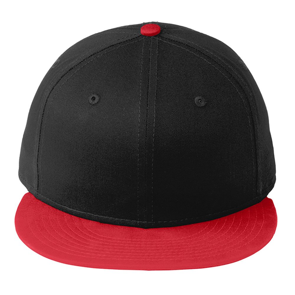 Embroidered Flat Bill Hat - New Era - Flat Bill Snapback Cap