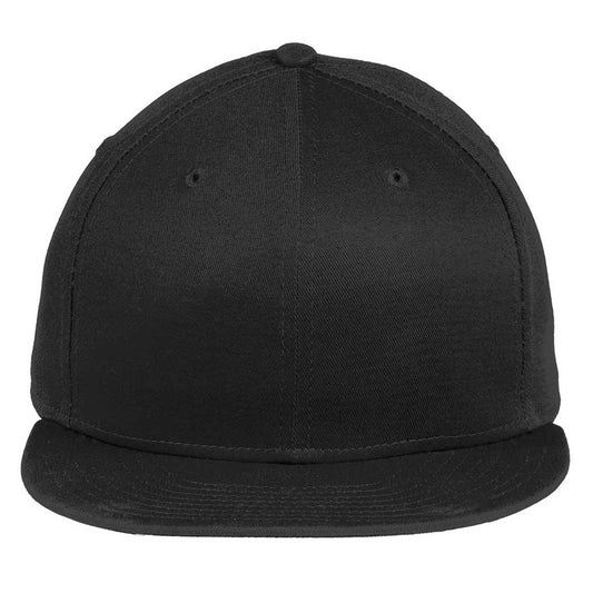 Embroidered Flat Bill Hat - New Era - Flat Bill Snapback Cap