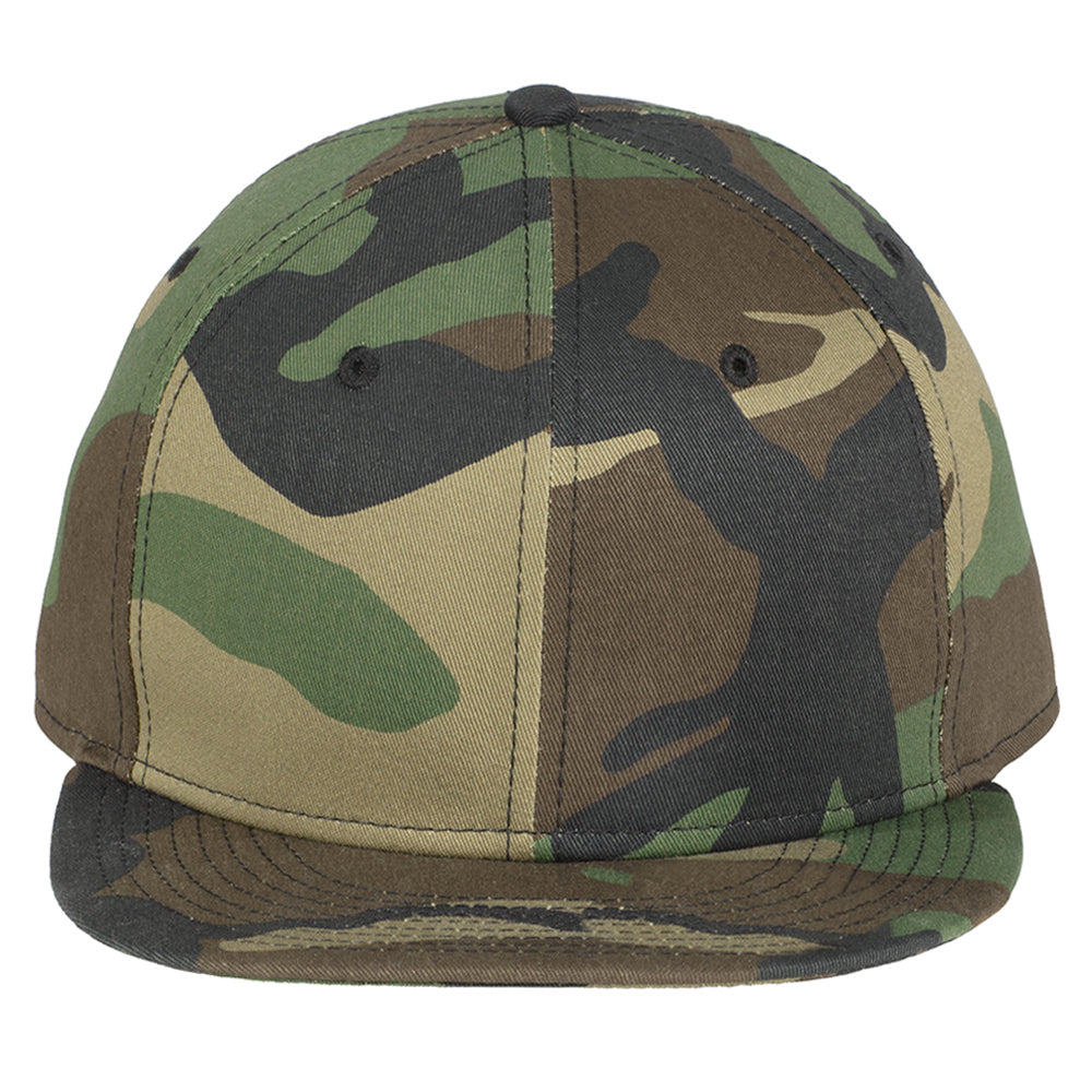 Embroidered Flat Bill Hat - New Era - Flat Bill Snapback Cap