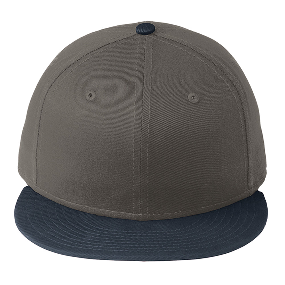 Embroidered Flat Bill Hat - New Era - Flat Bill Snapback Cap