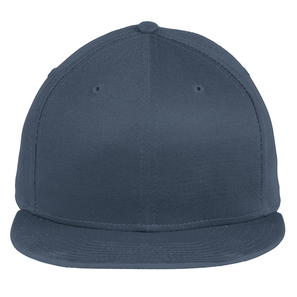 Embroidered Flat Bill Hat - New Era - Flat Bill Snapback Cap