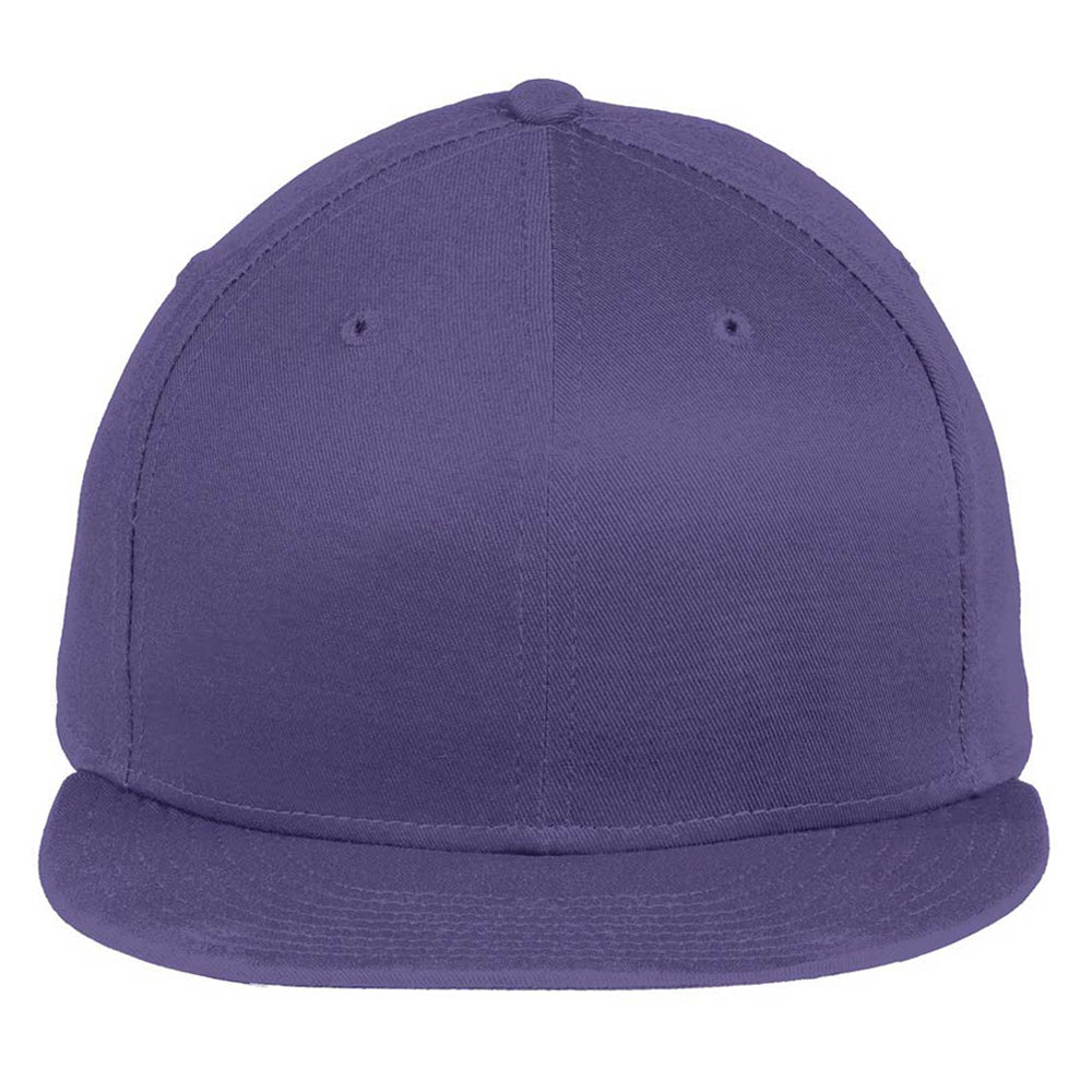 Embroidered Flat Bill Hat - New Era - Flat Bill Snapback Cap