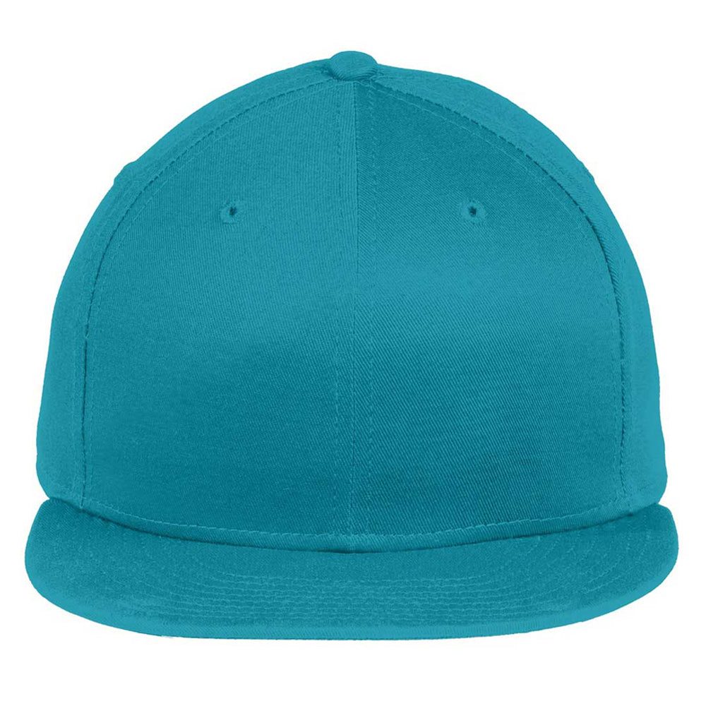 Embroidered Flat Bill Hat - New Era - Flat Bill Snapback Cap