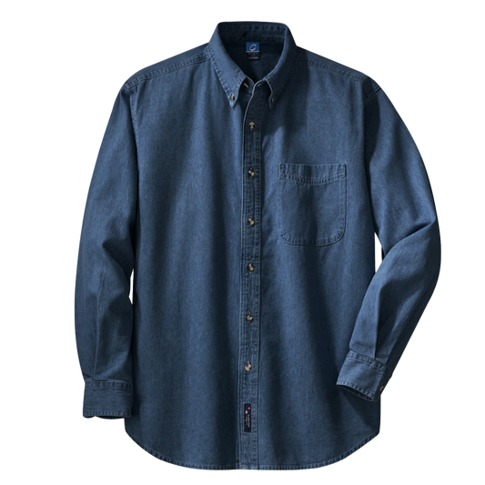 Denim Button Up Long Sleeve T-Shirt