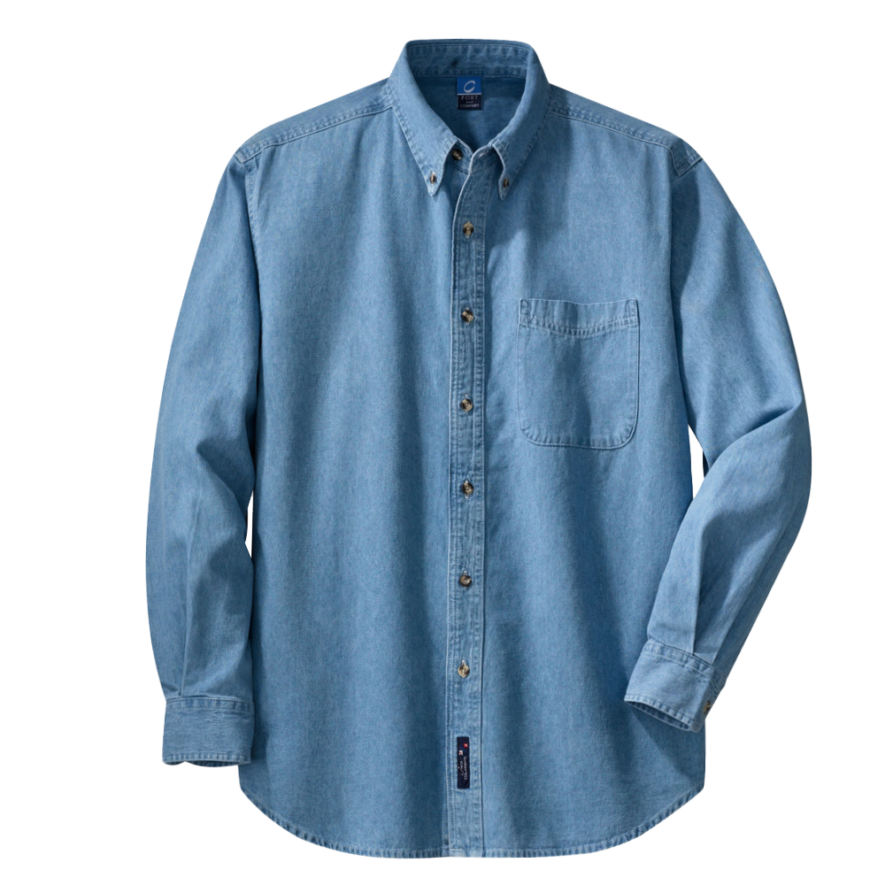 Denim Button Up Long Sleeve T-Shirt