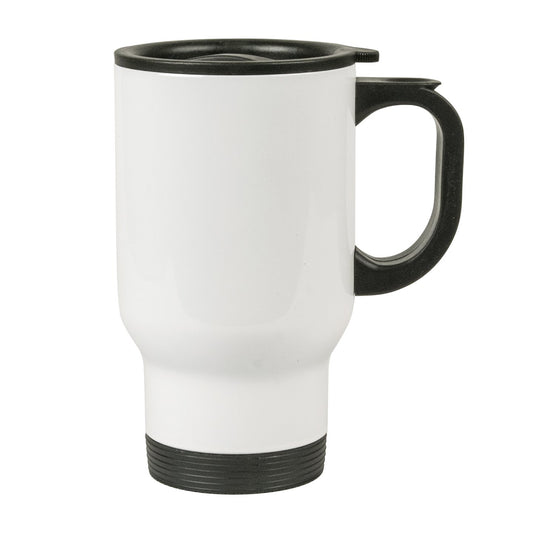 14 oz Stainless Steel Travel Mug with Handle - Photomugs