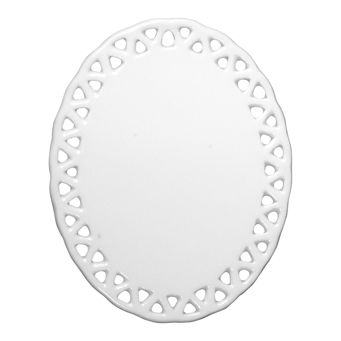 Oval Doily Ornament - PhotoMugs