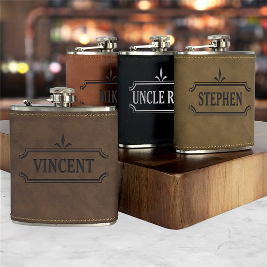 Leather Flask - Leatherette