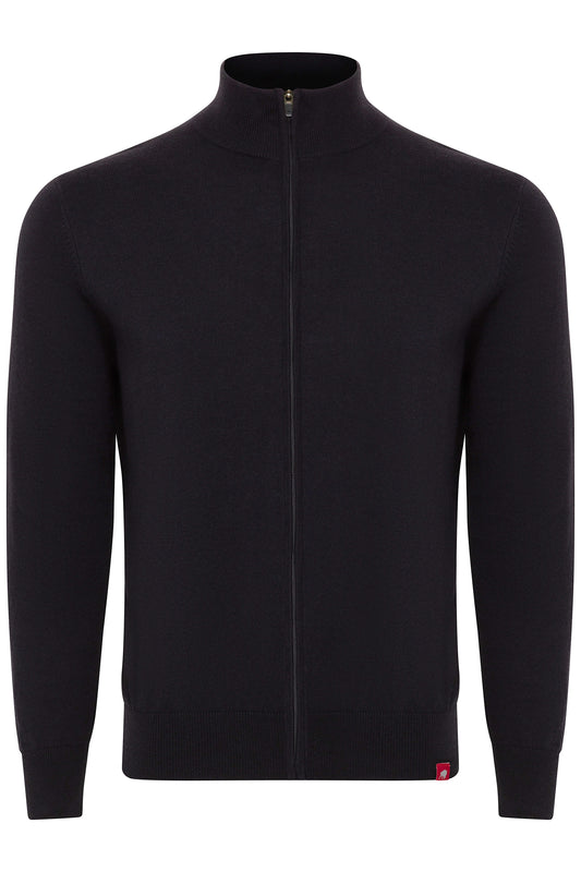 Vail Men's Ultra Soft Cotton, Cashmere Knit Full Zip Jacket